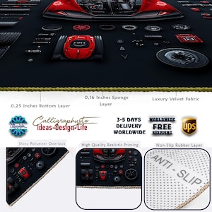 Bugatti Chiron Exploded View Rug: Kids Car Play Mat, Non-slip Base - Etsy