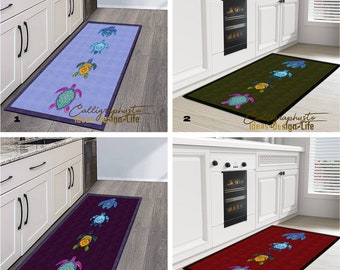 Tortoise Turtle Non-Slip Washable Kitchen Rug Mat