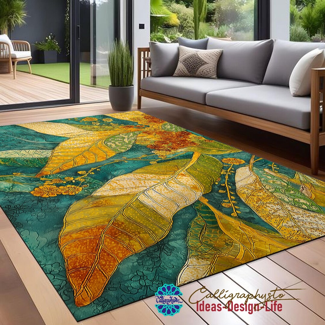 Multi Colored Outdoor Rug Colorful Outdoor Rug: Non-slip Washable Patio Garden Decor - Etsy