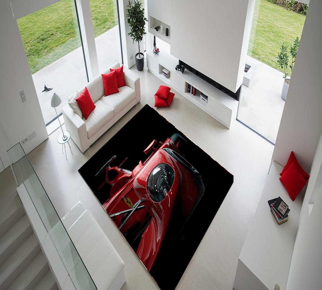 Car Rug Dvd 3D Sports Car Rug, Race Track Decor, Non-slip Base - Etsy