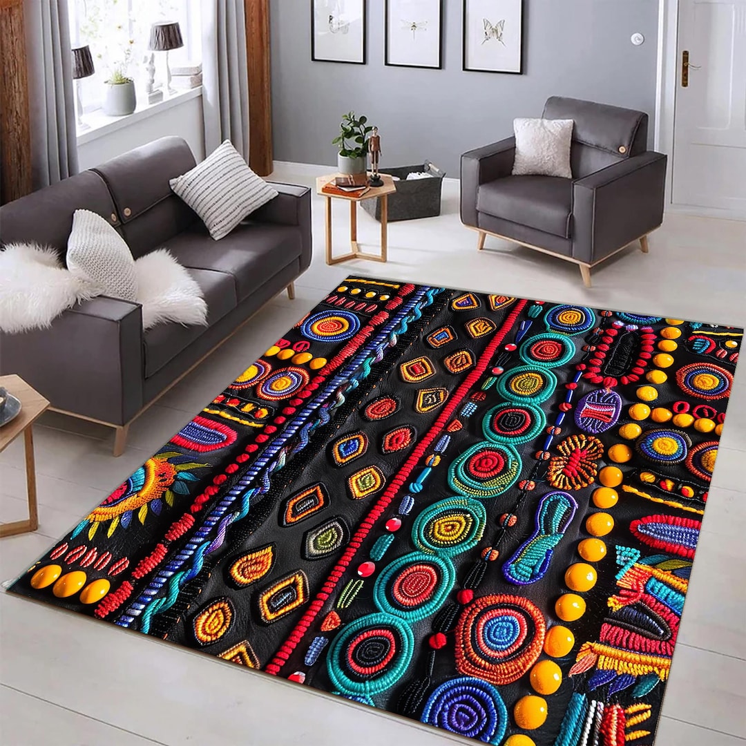 Rasist Rug Savannah Area Rug|african Runner|afrocentric Non Slip Carpet|safari ...