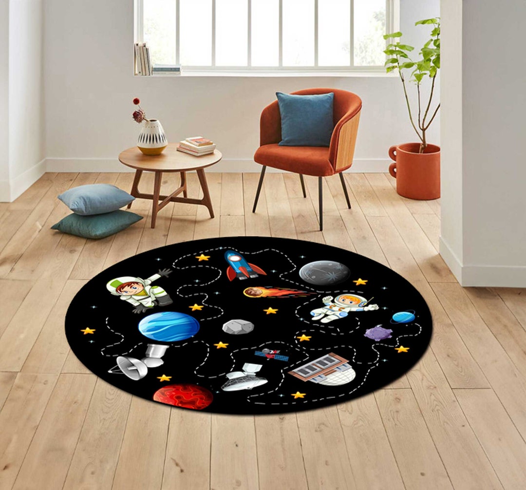 Moon Rover Play Rug Space-themed Rug: Astronaut Children's Play Mat, Kids' Room Rug - Etsy