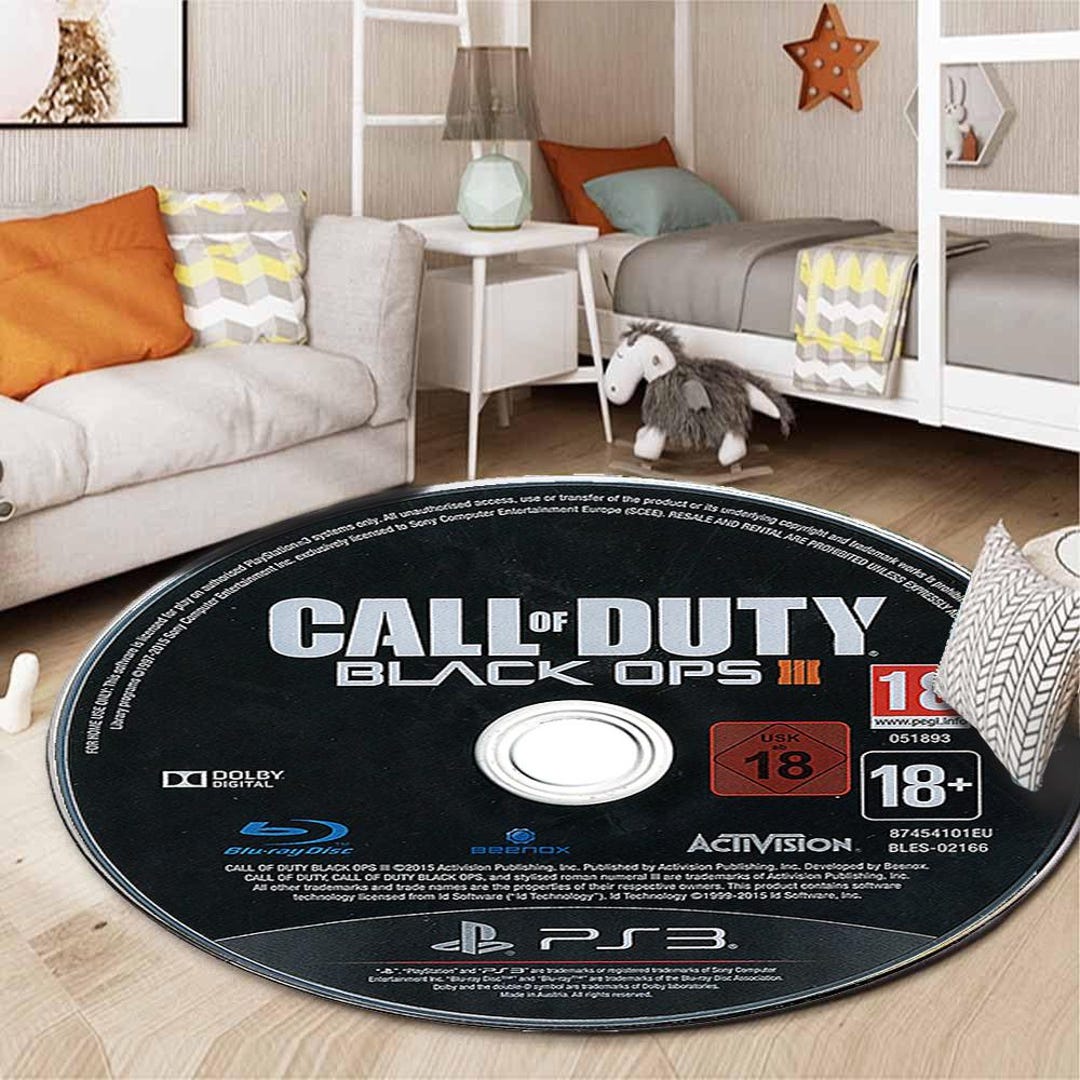 Call of Duty Rug, Black Ops 2 Rug, Cd Rug, Retro Cd Rug, Game Decor ...