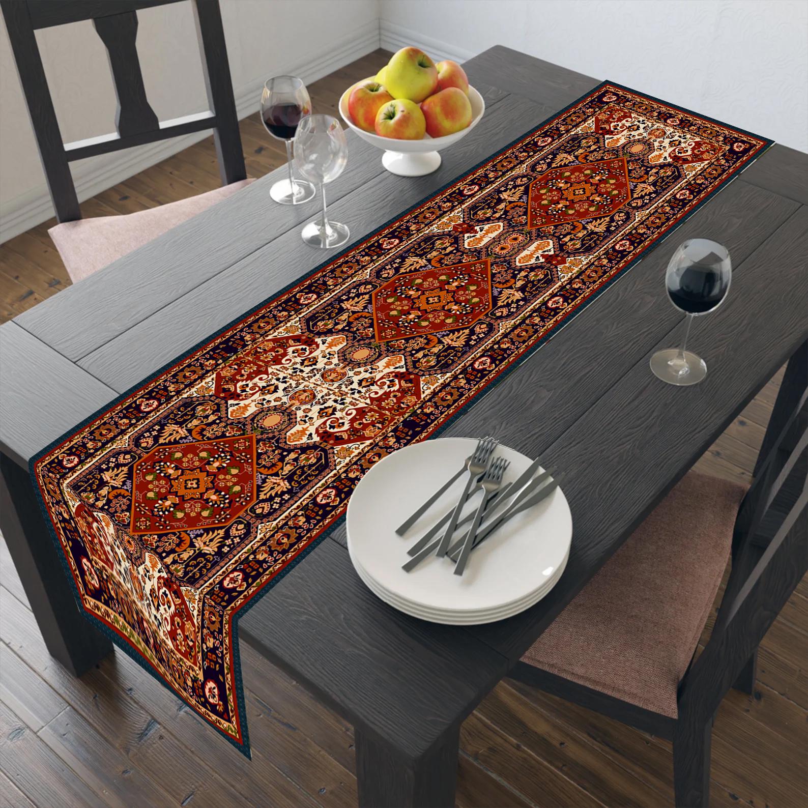 Red Persian Table Runner – Traditional Oriental Dining Decor - Etsy