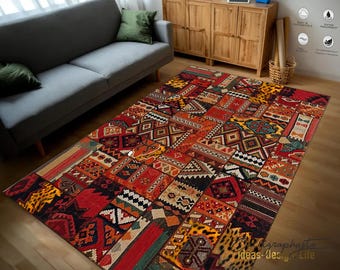 Savannah Area Rug|african Runner|afrocentric Non Slip Carpet|safari ...