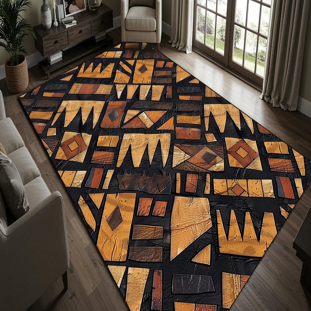 Savannah Area Rug|african Runner|afrocentric Safari Ethnic Floor Art ...
