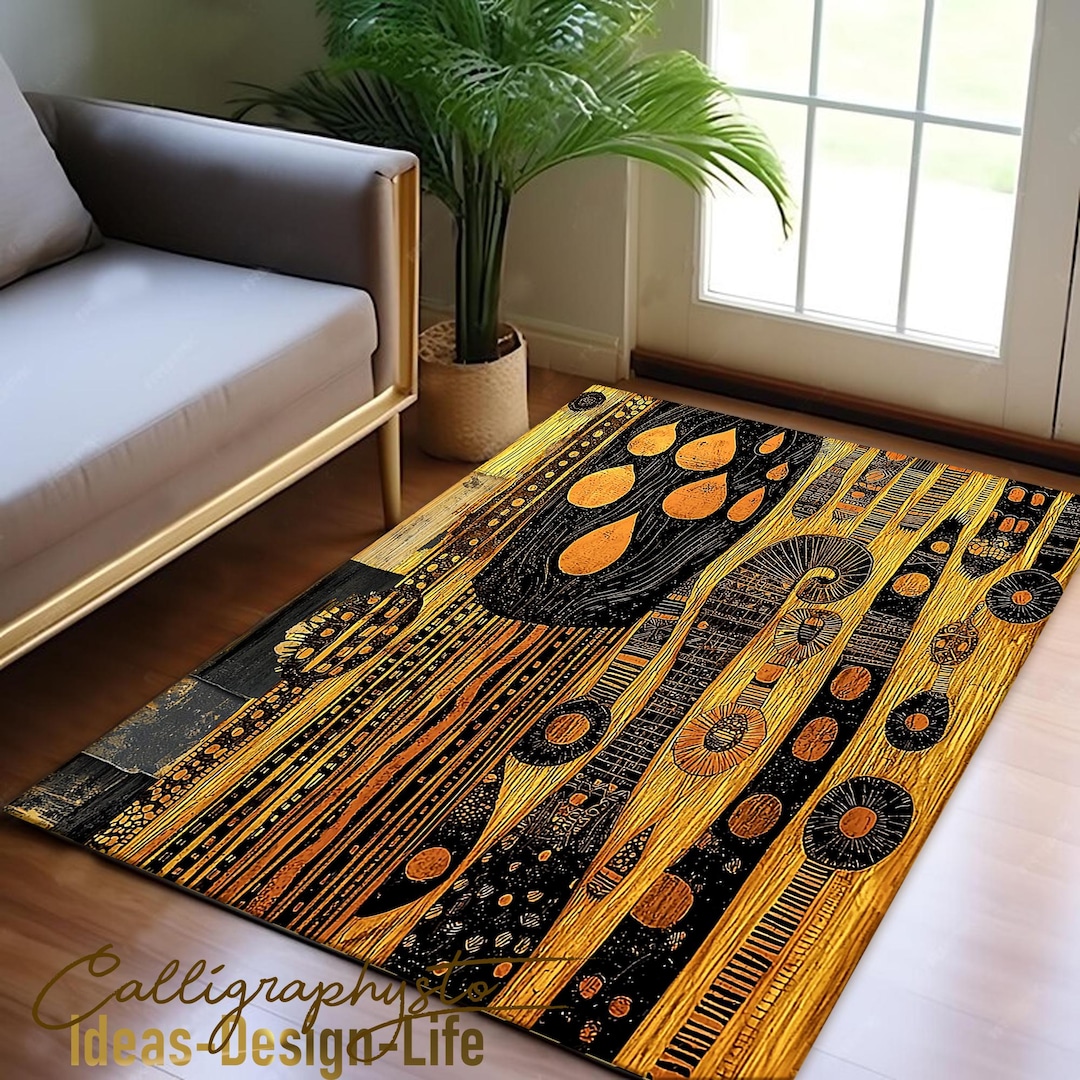 Afrocentric Rug Savannah Area Rug | Afrocentric Ethnic Runner | Non Slip Floor Mat - Etsy