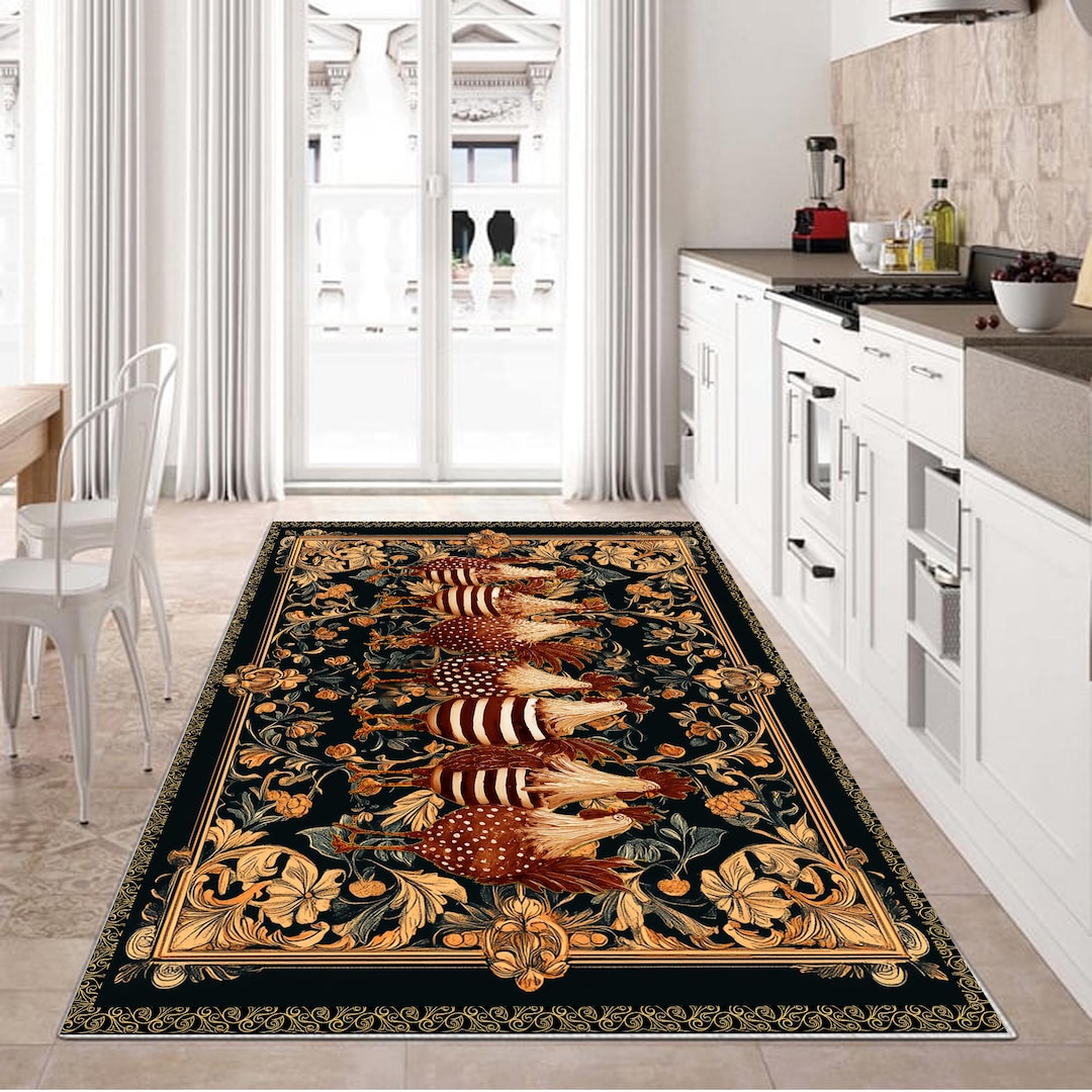 Chicken Throw Rugs Rustic Area Rug|colorful Chicken Runner|farm Non Slip Carpet|rooster ...