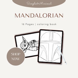 Mandalorian Coloring Book – 8x8 in | Fun for All Ages | Printable