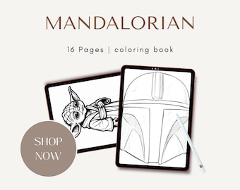 Mandalorian Coloring Book – 8x8 in | Fun for All Ages | Printable