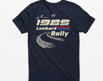 1985 Rally Inspired T-Shirt, 70's Vintage Racing Style Shirt, British Motorsports Rally Shirt, Racing Apparel, Race Fan Gift Unisex Tee