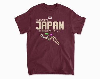 Suzuka Japan Inspired T-Shirt, Vintage Japanes Shirt, Grand Prix Shirt, Japanese Race Track Shirt, Motorsports Apparel, Unisex Cotton Tee