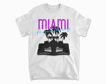 Miami Racing T-Shirt - Inspired Racing Track Design, Motorsports Gift, America Circuit Shirt, Race Fan Apparel