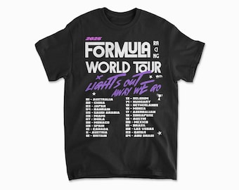 Formula Racing World Tour T-Shirt, Vintage Motorsport Apparel, Race Fan Gift, Unisex Cotton Tee, Inspired Merch for Racing Lovers