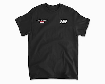 Leclerc T-Shirt Inspired Unisex Cotton Tee, Monaco Racing Driver Shirt, Motorsport Gift, Aesthetic Driver Merch