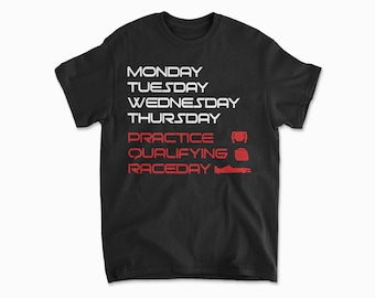 Practice Qualifying Raceday Shirt, Funny Racing Tee, Cute Race Day Sundays Top, Unisex Cotton T-Shirt, Perfect for Race Lovers