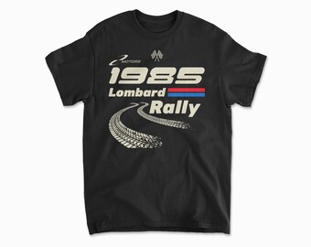 Lombard Racing T-Shirt - Inspired Retro 70's British Motorsports Rally Shirt Race Fan Gift Apparel
