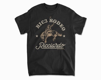 Ricciardo T-Shirt | Ric3 Rodeo Inspired Retro 90s Racing Driver Tee Motorsport Race Shirt Gift for Racing Fans
