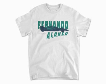 Alonso T-Shirt Inspired Spanish Racing Driver Tee, Motorsports Apparel, Racing Fan Gift, Unisex Cotton Racing Team Merchandise