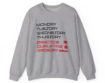 Practice Qualifying Sweatshirt | Funny Race Day Sunday Shirt | Cute Unisex Sweater for Racing Fans & Events