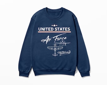 WW2 Aviator Sweatshirt | Inspired Pilot Gift Military Army Air Force Sweatshirt Retro Aviation Tee