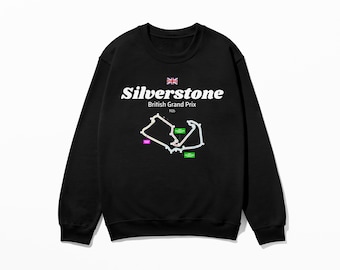 Silverstone Shirt British Racing Track Sweatshirt Inspired Motorsports Apparel Grand Prix Racing Circuit Tee