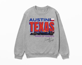 Austin Texas Racing Track Inspired Sweatshirt, Motorsports Apparel, USA Racing Shirt, Racing Circuit Shirt, Grand Prix Shirt, Unisex Tee