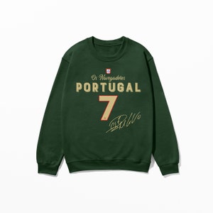 Portugal Football Sweatshirt - Inspired Portuguese Soccer Jersey, World Cup Shirt, Cotton Soccer Tee Gift for Fans and Players
