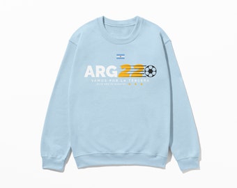 Argentina Sweatshirt - Inspired Football Shirt, Perfect Soccer Fan Gift, World Cup Clothing, Comfortable Argentina Sportswear