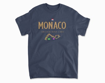 Monte Carlo Circuit de Monaco T-Shirt Formula Racing Shirt F1 Gift Monaco Race Tee Unisex Crewneck Tshirt for Men & Women