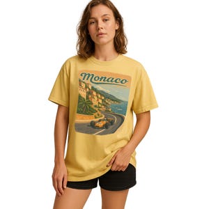 Monaco T-Shirt | Comfort Colors, Inspired Grand Prix Tee - Monte Carlo Circuit - Motorsport Merchandise - Race Fan Gear