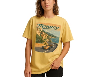 Monaco T-Shirt | Comfort Colors, Inspired Grand Prix Tee - Monte Carlo Circuit - Motorsport Merchandise - Race Fan Gear