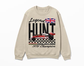 Hunt Sweatshirt | Vintage Racing Driver Shirt, Motorsport Apparel & Race Merch, Cool Sweatshirt for Race Fans