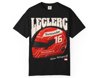 Leclerc T-Shirt | Inspired Streetwear Racing Shirt, Motorsports Apparel, Monaco Racing Driver Merchandise, Race Team Gear, Unisex Tee