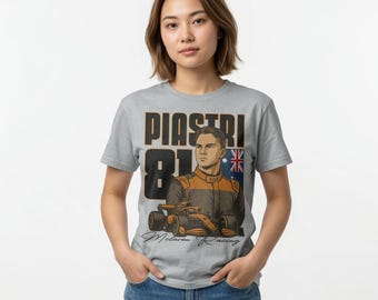 Piastri T-Shirt | Inspired Australian Racing Driver Apparel | British Racing Team Merch | Motorsports Fan Gear for Race Lovers
