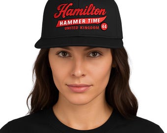Hamilton Hat | Inspired British Hat Racing Driver Flat Bill Cap | Motorsports Fan Gear, Team Merchandise | Gift for Race Fans