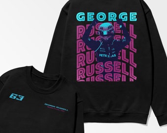 Russell Sweatshirt Inspired Unisex Motorsports Tee, British Racing Driver, German Racing Team Apparel, Russell Merch Shirt