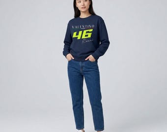 Rossi Sweatshirt | Inspired Italian Racing Driver Shirt, Moto Motorcycle Racing Gear, Motorcycle Lover Gift, Retro Style Moto Apparel