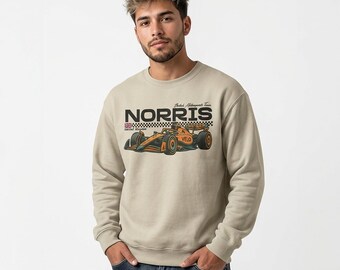 Norris Sweatshirt, Inspired Racing Team Shirt, Graphic Crewneck, Retro Motorsports Pullover, Racing Driver Fan Apparel