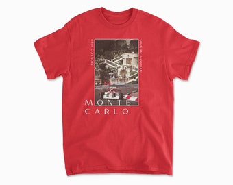 Monaco F1 Tshirt Formula Tee Circuit de Monte Carlo F1 Gift Racing Inspired Shirt Aesthetic Retro Racing Clothing Unisex Cotton Tee