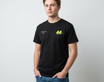 T-shirt Hamilton inspiré de la légende de la course britannique, vêtements de sport automobile unisexe en coton, produits dérivés pour pilotes de course, produits dérivés de la course