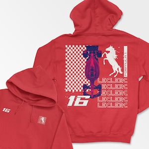 Leclerc Inspired Racing Hoodie, Racing Driver Shirt, Motorsports Apparel, Leclerc Merch, Racing Gift, Racing Team Merch, Unisex Cotton Tee