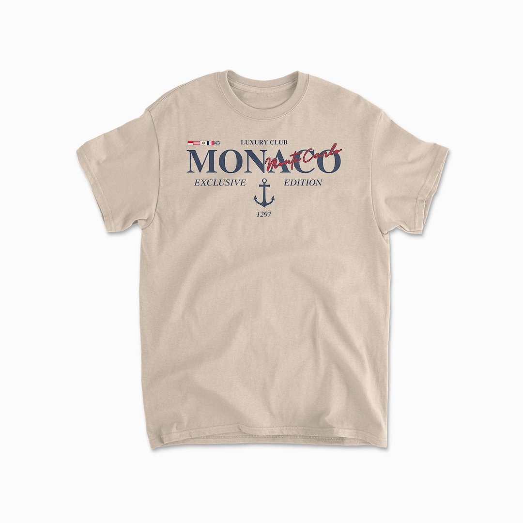Monaco Inspired Yacht Club T-shirt, Monaco Shirt, Grand Prix Shirt