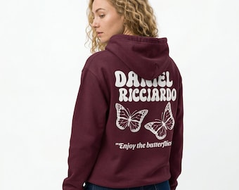Ricciardo Hoodie Inspired Enjoy The Butterflies Racing Shirt Unisex Motorsports Clothing Racing Gift Ricciardo Merch Tee