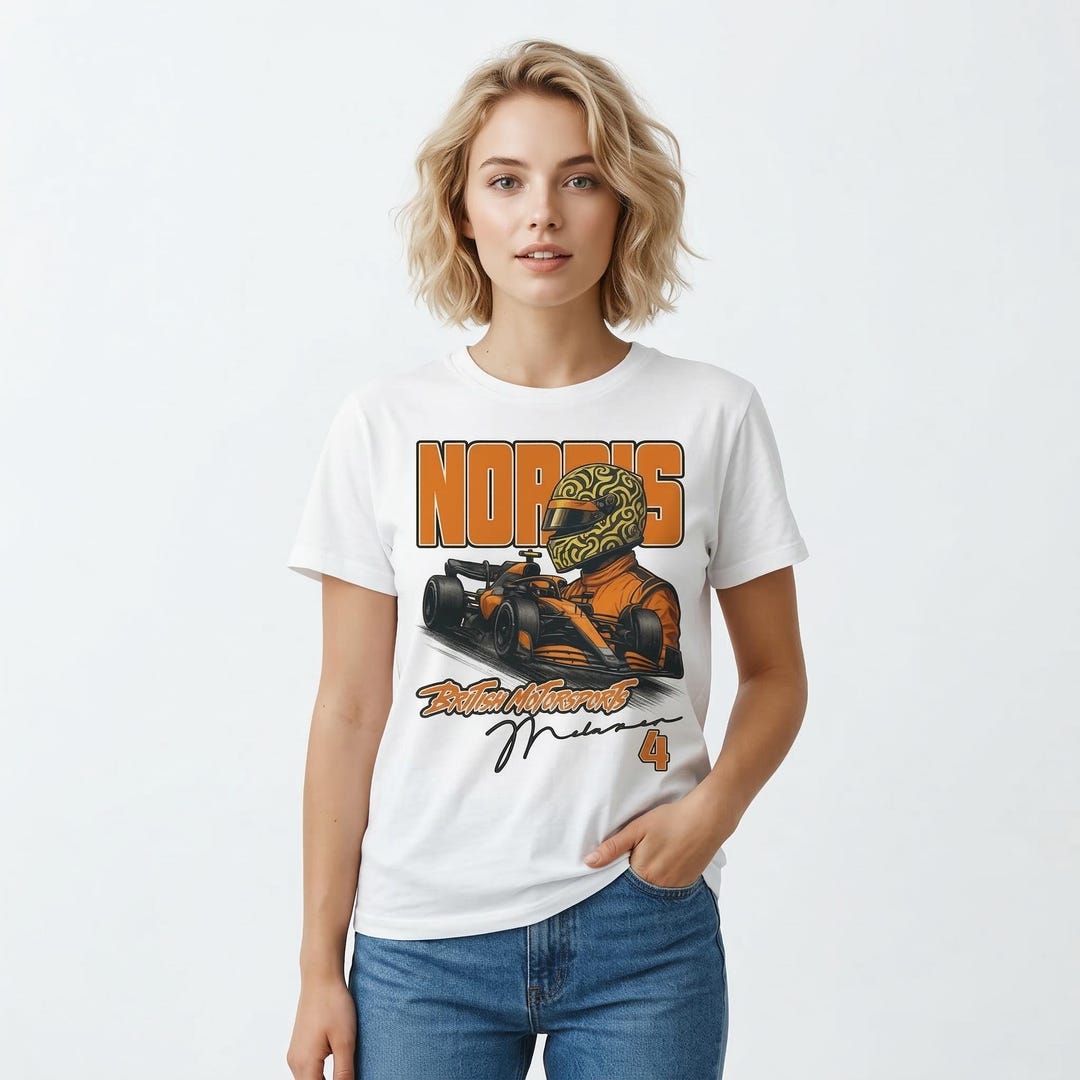 Norris 22 Racing Letters Norris T-shirt | Inspired Racing Team Merch | British Racing Driver ...