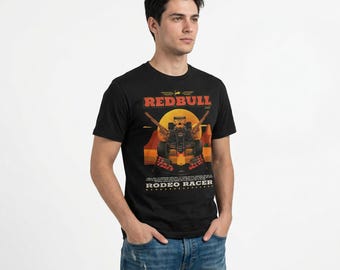 Bull Racing Inspired T-Shirt, Racing Team Merch, Formula Shirt, Motorsport Apparel, Vintage Cowboy Style Racing Shirt, Unisex Cotton Shirt