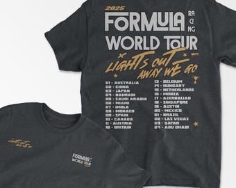 Racing World Tour Inspired T-Shirt | Vintage Motorsport Tee, Unisex Race Fan Gift, Formula Style Merch for Race Enthusiasts