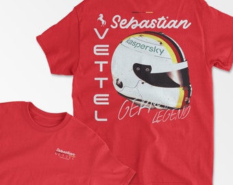 Vettel T-Shirt, Inspired German Racing Legend Shirt, Italian Racing Team Apparel, Motorsports Apparel, Retro Vettel Merch, Unisex Cotton Tee