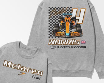 Norris Sweatshirt, Inspired British Racing Team Shirt, Unisex Motorsport Apparel, Racing Gift & Driver Merchandise