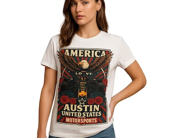 Austin Racing Shirt |  Inspired Texas Motorsports Tee, Race Circuit Design, Comfort Colors Texas Race Fan Gift, Unisex USA Racing Apparel